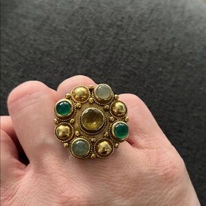 BR VINTAGE statement ring, flower shape, 6